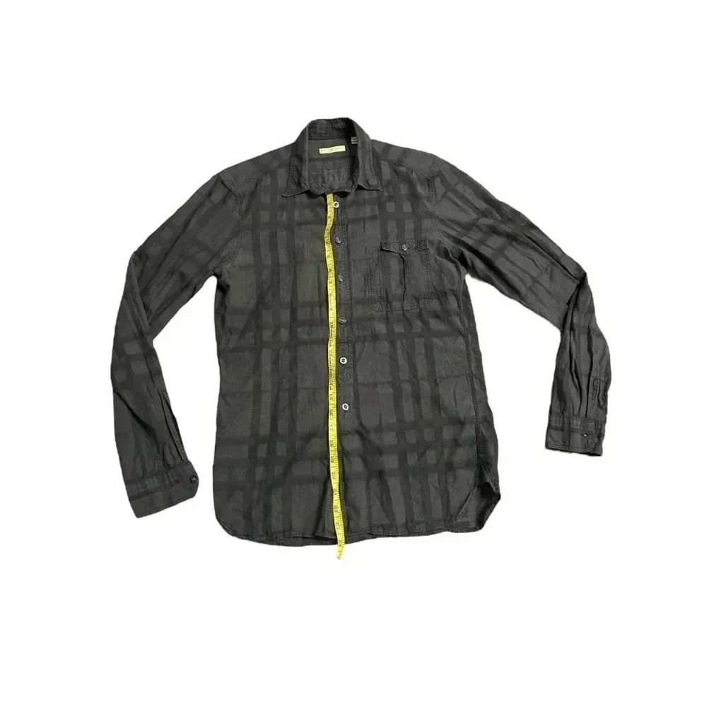 Burberry Button Down Grey Shirt Size Small - Picture 6 of 10